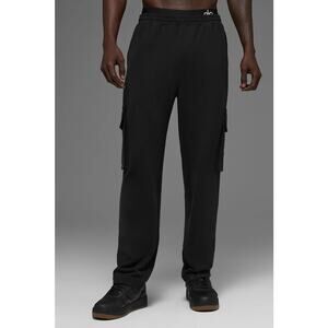 Alo Double Take Cargo Pants Sweatpants Black Xs